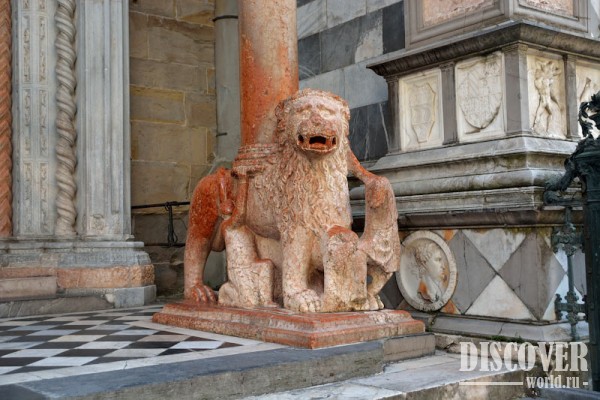 Ворота розовых львов