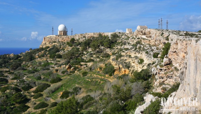 Капелла Св. Марии Магдалины на панораме местности (справа сбоку видна часть здания)